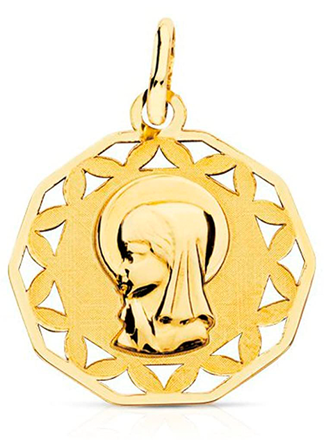 medalla virgen con cerco