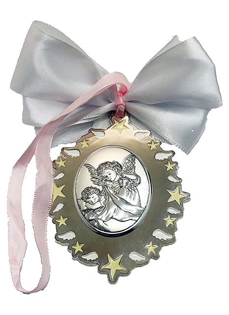 medalla angel de la guarda de cuna