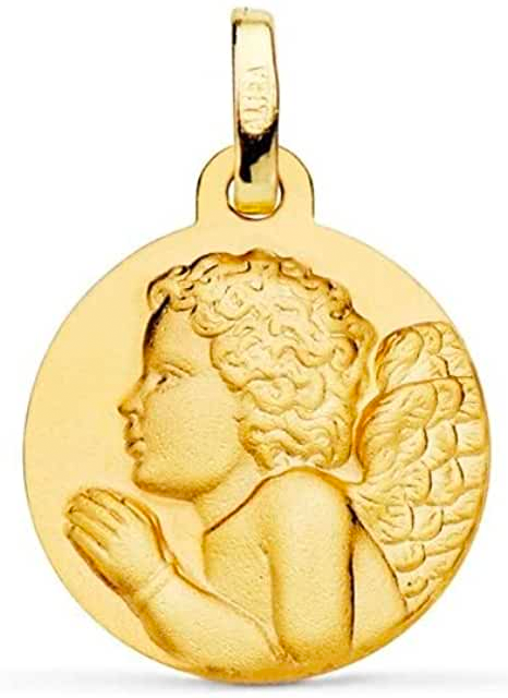 medalla cara ángel